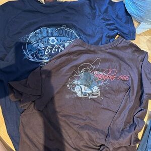 Y2K Graphic T-Shirts in Blue and Brown